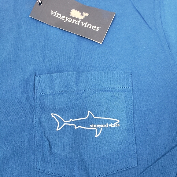 VINEYARD VINES SHARK T-SHIRT ROYAL BLUE - Picture 3 of 4